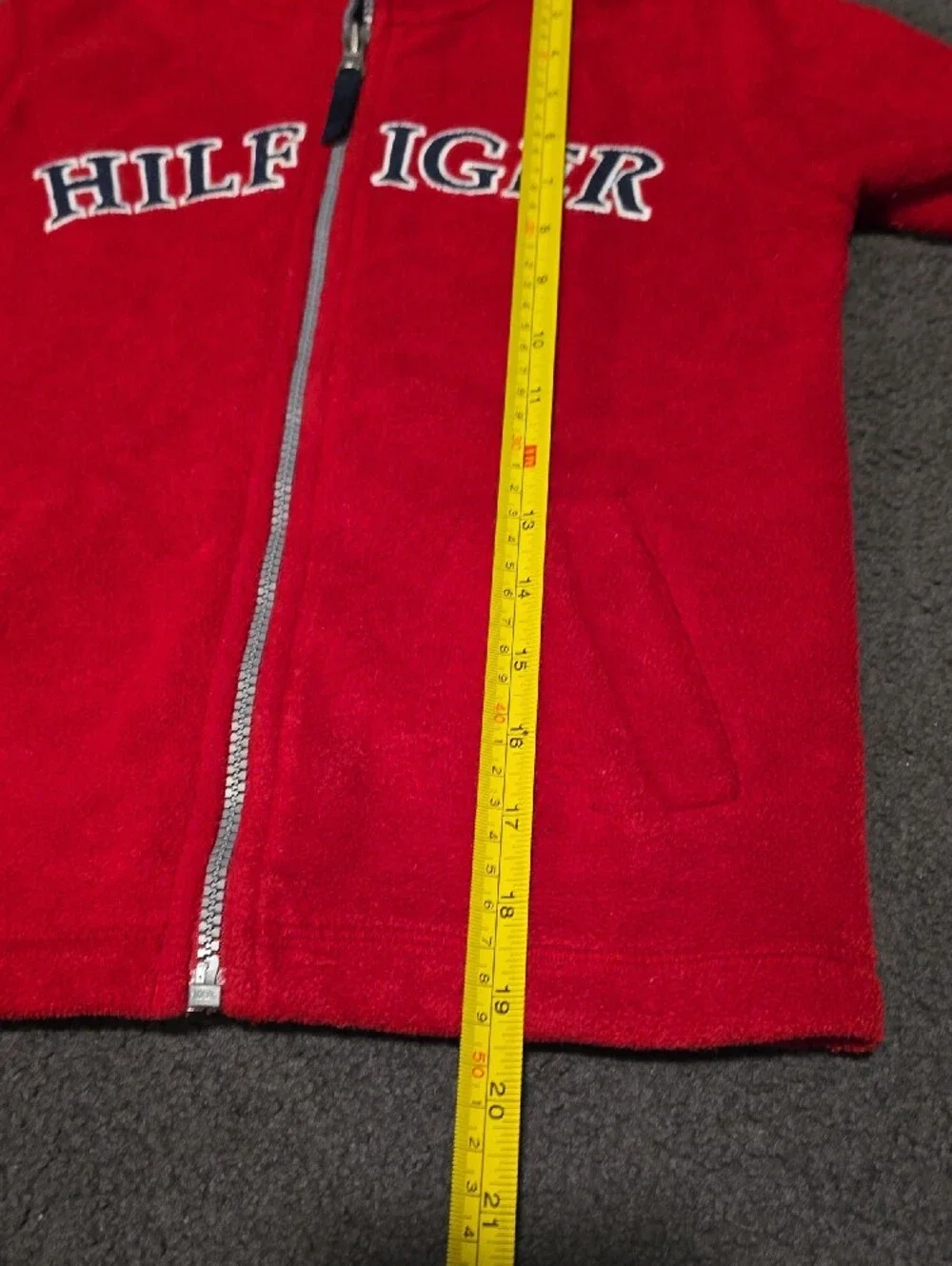 Tommy Hilfiger Navy and Red Fleece Zip Jacket